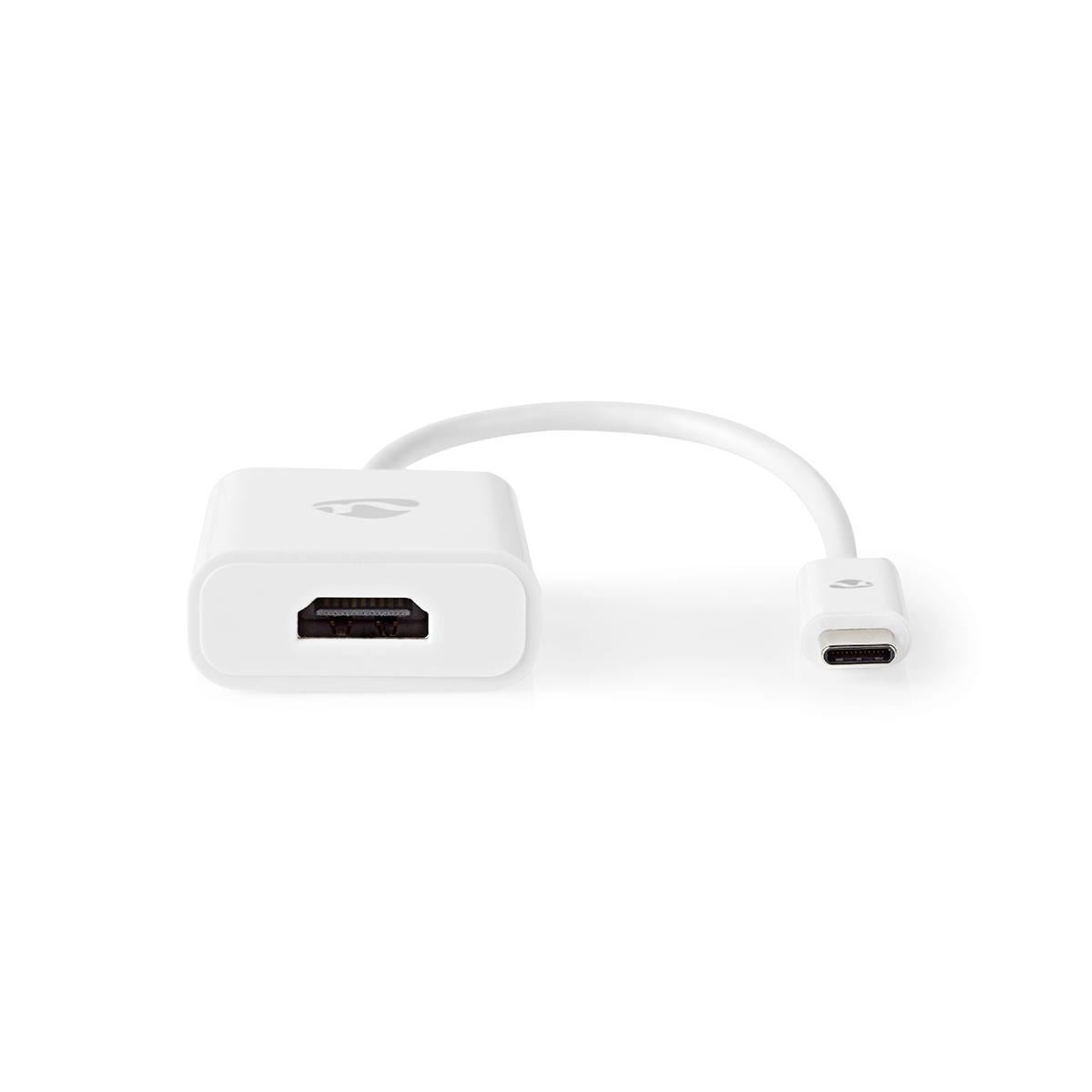 Nedis USB Type-C Adapter Cable Type-C Male to HDMI Female 0.2m (White) - CCGB64651WT02