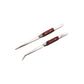 Amtech 2 Piece Wooden Handle Tweezer Set - R0380