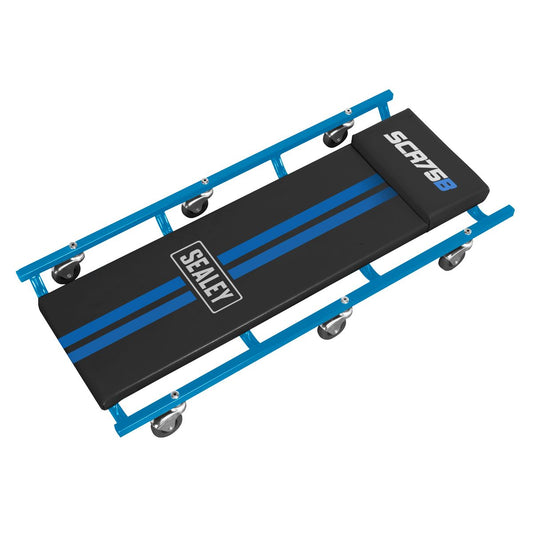 Sealey 36" American-Style Creeper w/ Steel Frame & 6 Wheels - Blue SCR75B