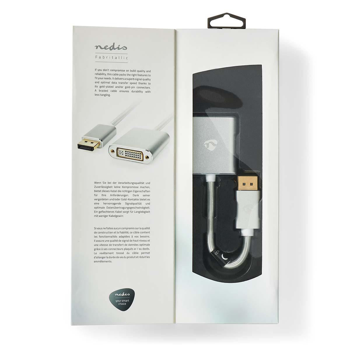 Nedis DisplayPort Cable Male to DVI-D 24+1-Pin Female 1080p Gold Plated 20cm - CCTB37250AL02