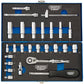 Draper 16476 / 16468 1/4" Dr 26pc Shallow Deep Socket Set Extensions Metal EVA