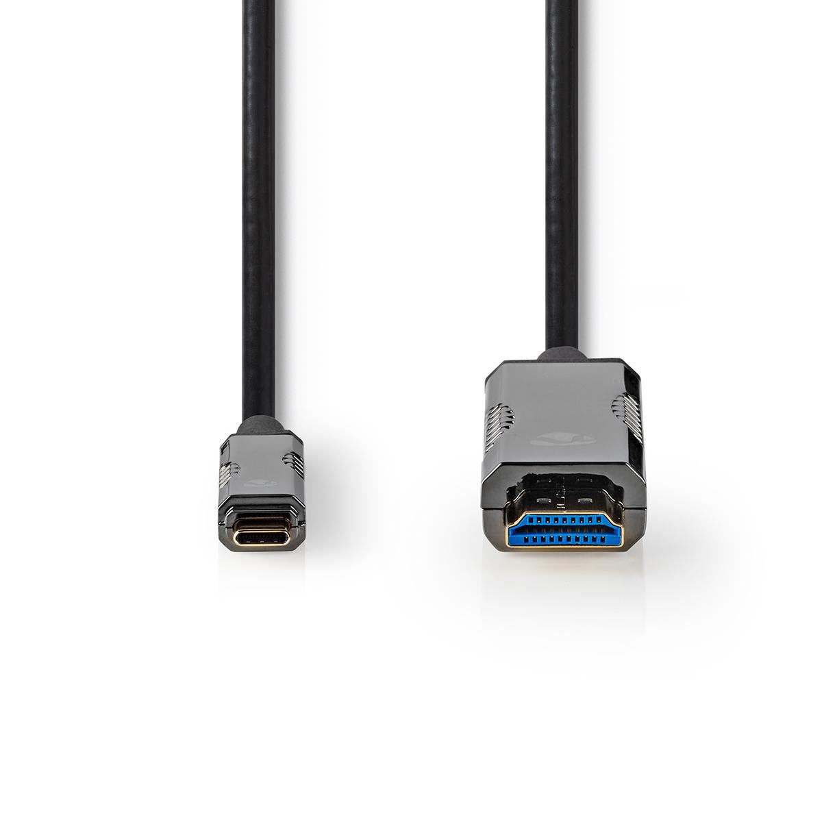 Nedis USB Type-C to HDMI Cable AOC Type-C Male to HDMI Connector 5m Black - CCBG6410BK50
