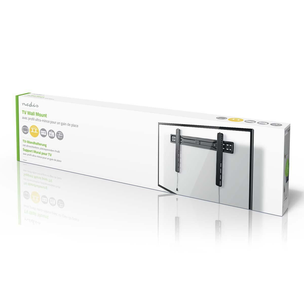 Nedis Fixed TV Wall Mount 37-70" Max 35 kg 18mm Wall Distance TVWM5050BK