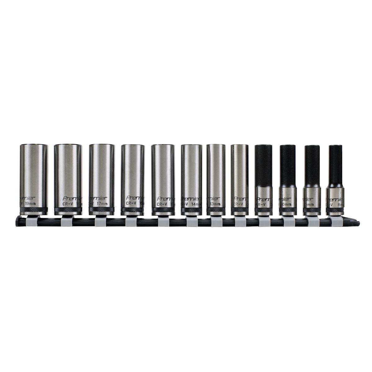 Premier Socket Set 12pc 3/8"Sq Drive Deep Lock-On 6pt Metric - AK2744B