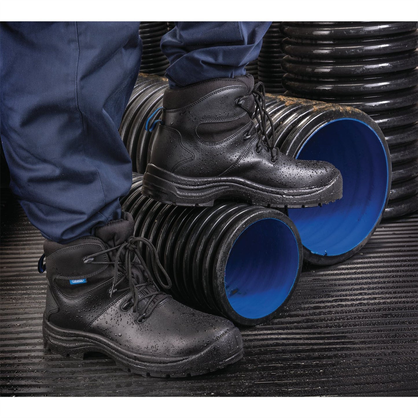 Draper Waterproof Safety Boots Size 10 (S3-SRC) - 85981