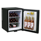 Baridi 35L Ultra Quiet Drinks & Wine Mini Cooler Fridge with LED Light, Black