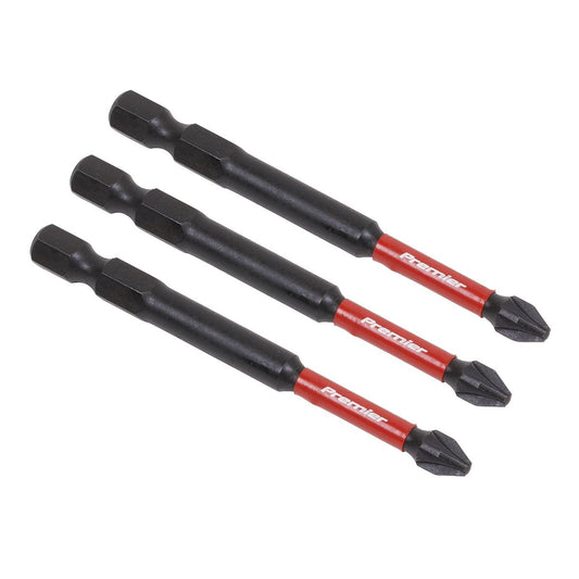 Sealey Pozi #2 Impact Power Tool Bits 75mm - 3pc AK8258