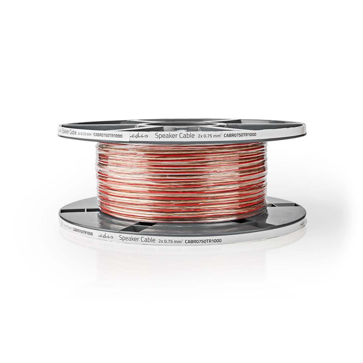Nedis Speaker Cable 2x 0.75 mm2 100m Reel Transparent - CABR0750TR1000