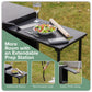 Dellonda BBQ/Plancha Workstation Trolley/Cupboard/Extension Table/Utensil Hooks