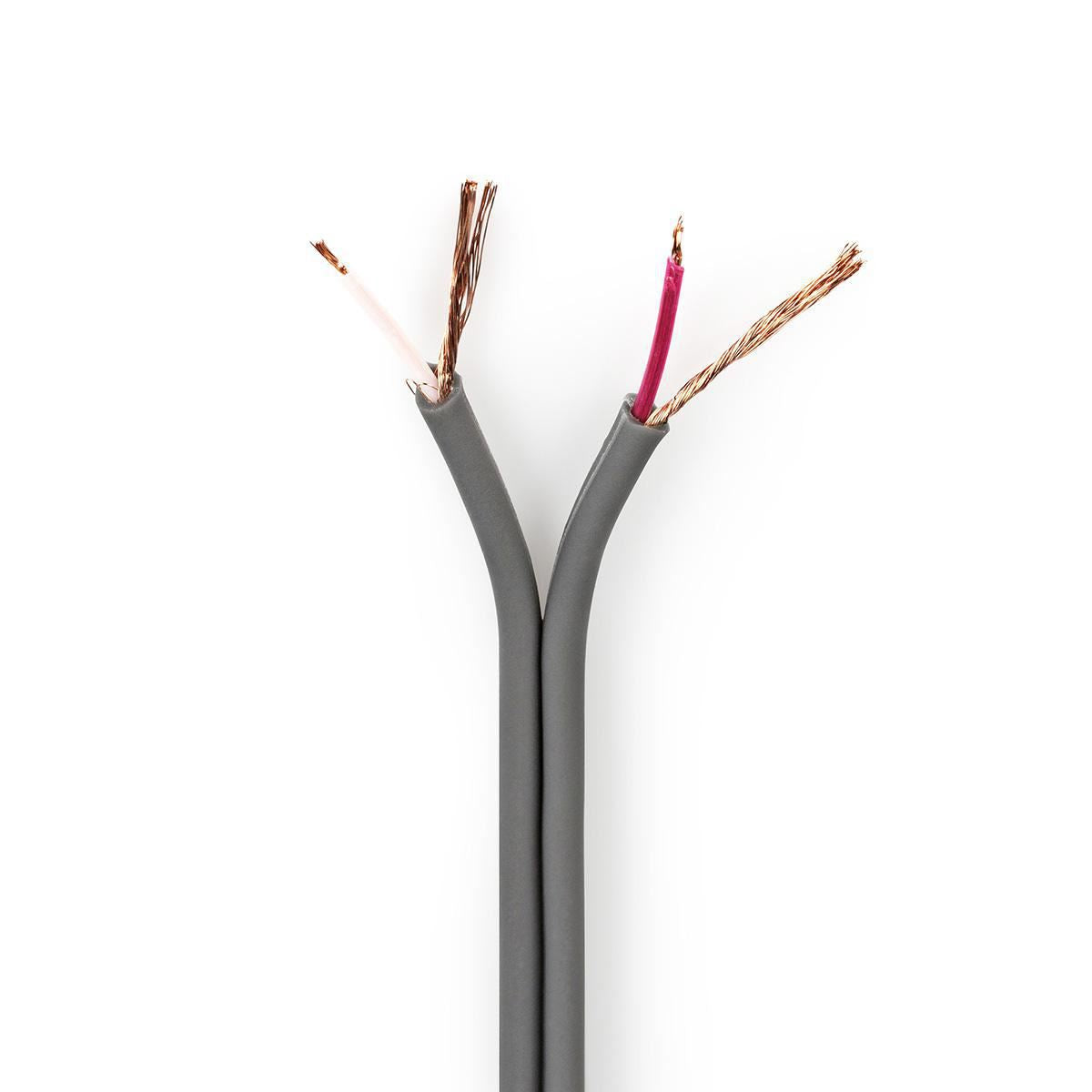 Nedis Balanced Audio Cable 2x 0.16 mm² 100m Reel Grey COTR15000GY100