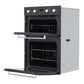 Baridi 90cm Built-In Double Oven, 88L Capacity, Energy Rating A - Black DH279