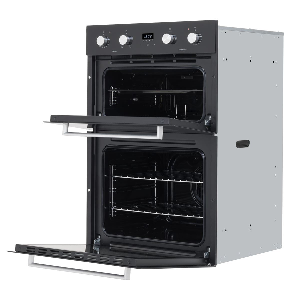 Baridi 90cm Built-In Double Oven, 88L Capacity, Energy Rating A - Black DH279