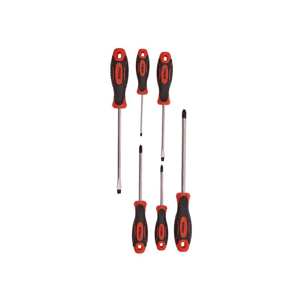 6 Piece Screwdriver Set Mechanic Engineer Tool Kit Slotted Phillips Ph1 Ph2 Ph3 - L0660
