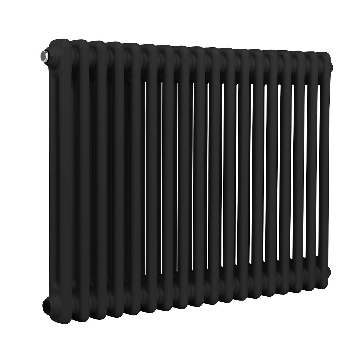 Baridi Horizontal Traditional 2 Column Radiator 600 x 832mm � Black DH363