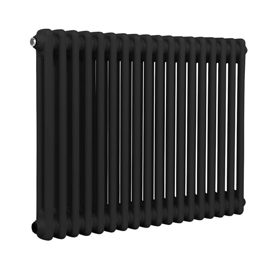 Baridi Horizontal Traditional 2 Column Radiator 600 x 832mm � Black DH363