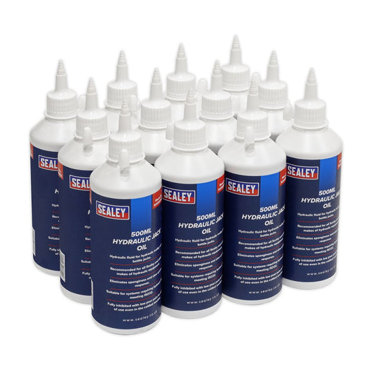 Sealey Hydraulic Jack Oil 500ml - Pack of 12 HJO/500ML