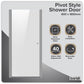 Baridi Pivot Shower Door 800 x 1850mm, 6mm Tempered Glass, Reversible - Chrome DH303