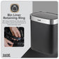 Baridi Sensor Bin 50L - Black/Stainless Steel DH281