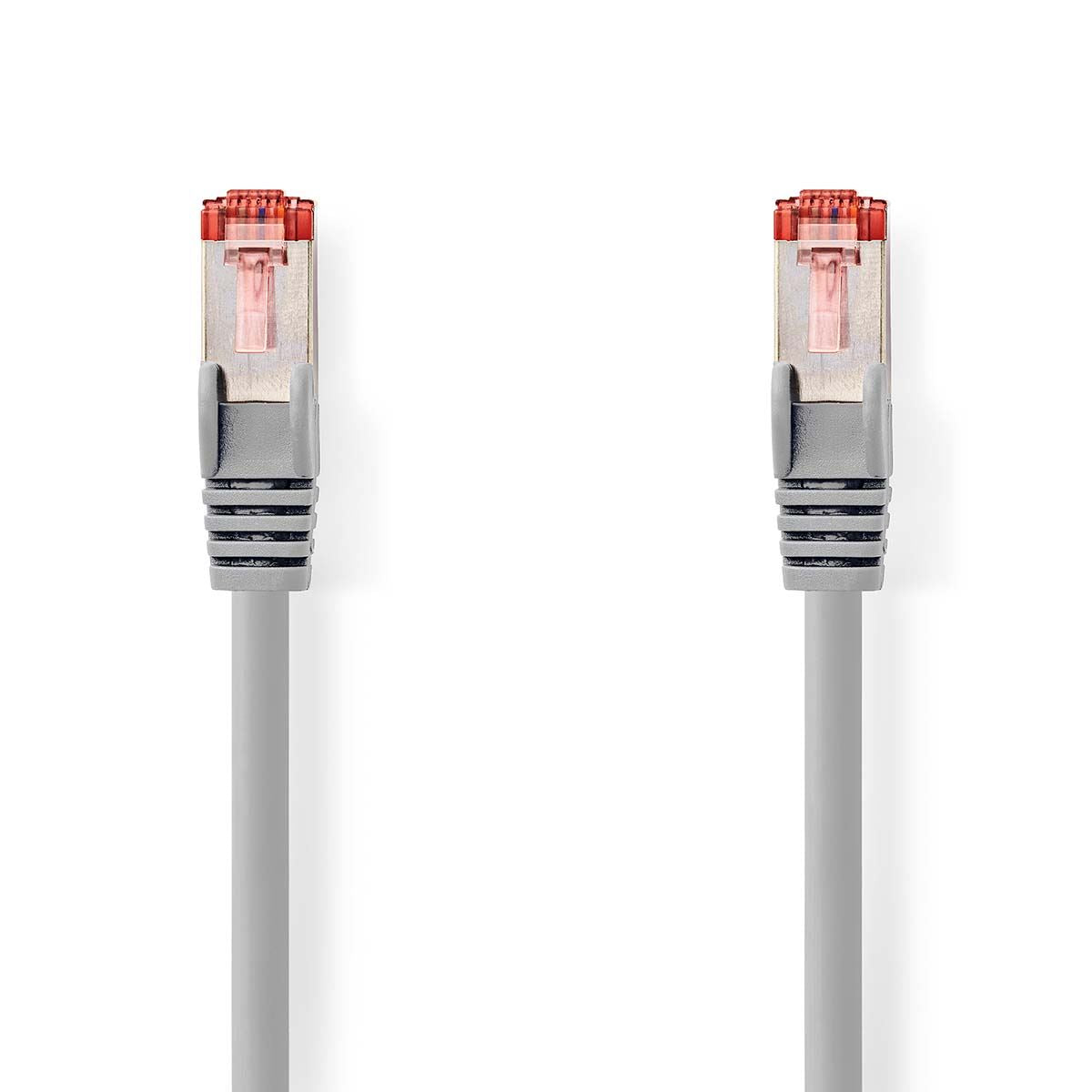 Nedis CAT6 Cable RJ45 Male to Male S/FTP 1m Round LSZH Grey (CCGL85221GY10)