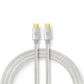 Nedis USB Cable USB 2.0 USB Type-C Male USB Type-C Male 480 Mbps 100W 1m Silver - CCTB60800AL10