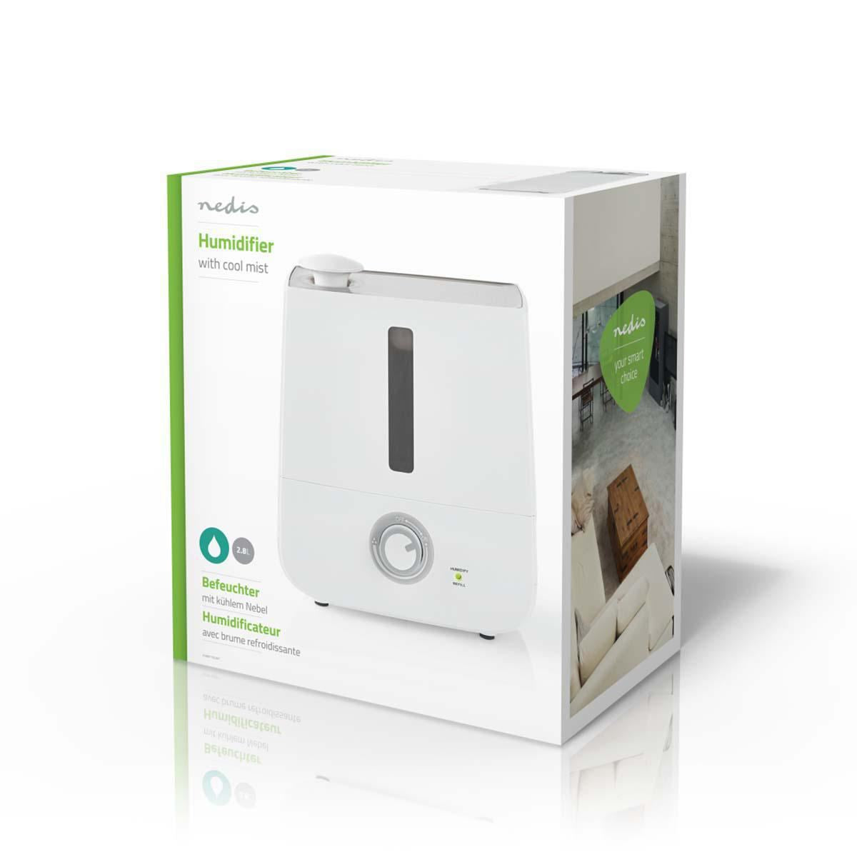 Nedis Humidifier 2.8L Cool Mist Auto Stop HUMI110CWT