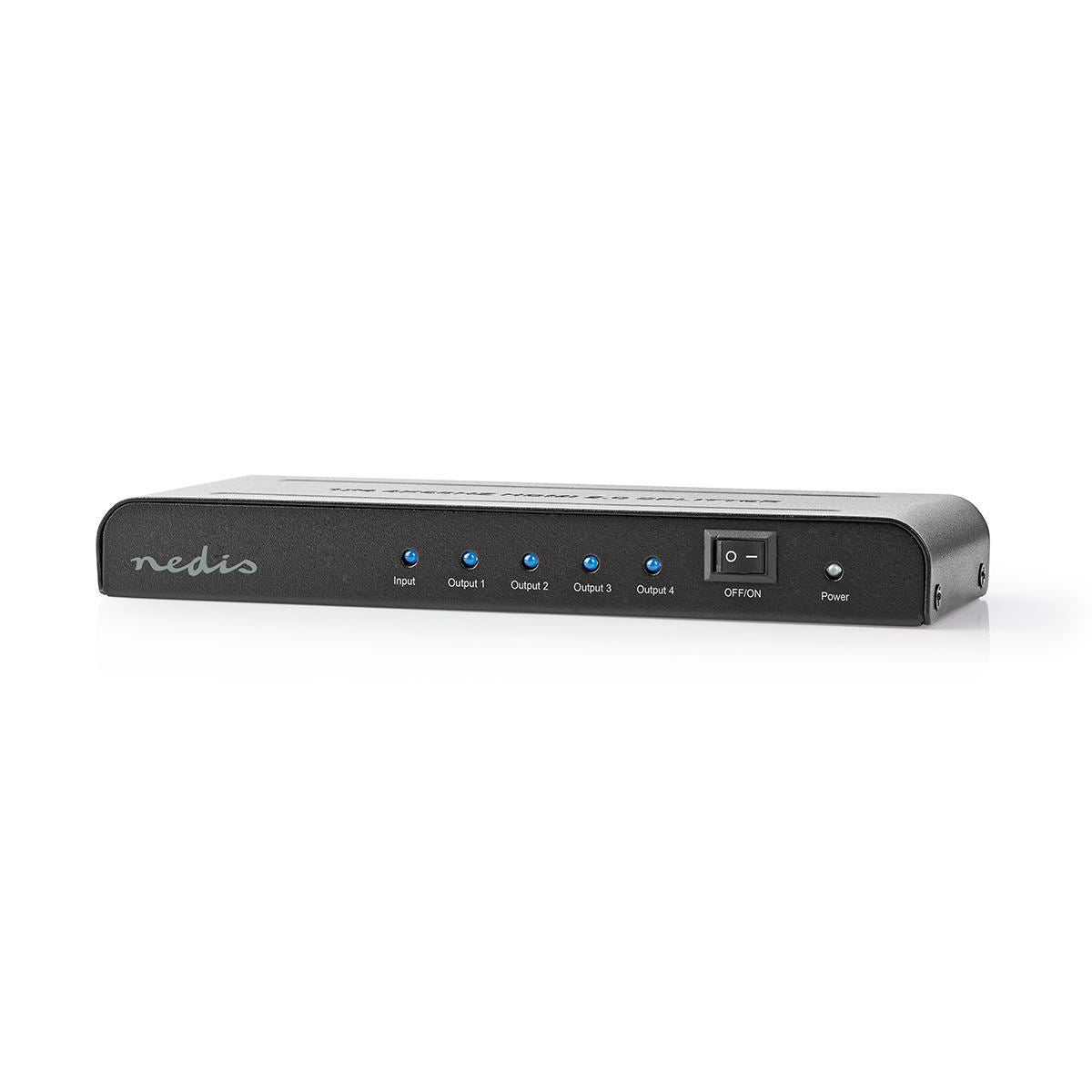 Nedis HDMI Splitter 4-Port HDMI Input 4x HDMI Output 4K@60Hz 18 Gbps Anthracite - VSPL3474AT