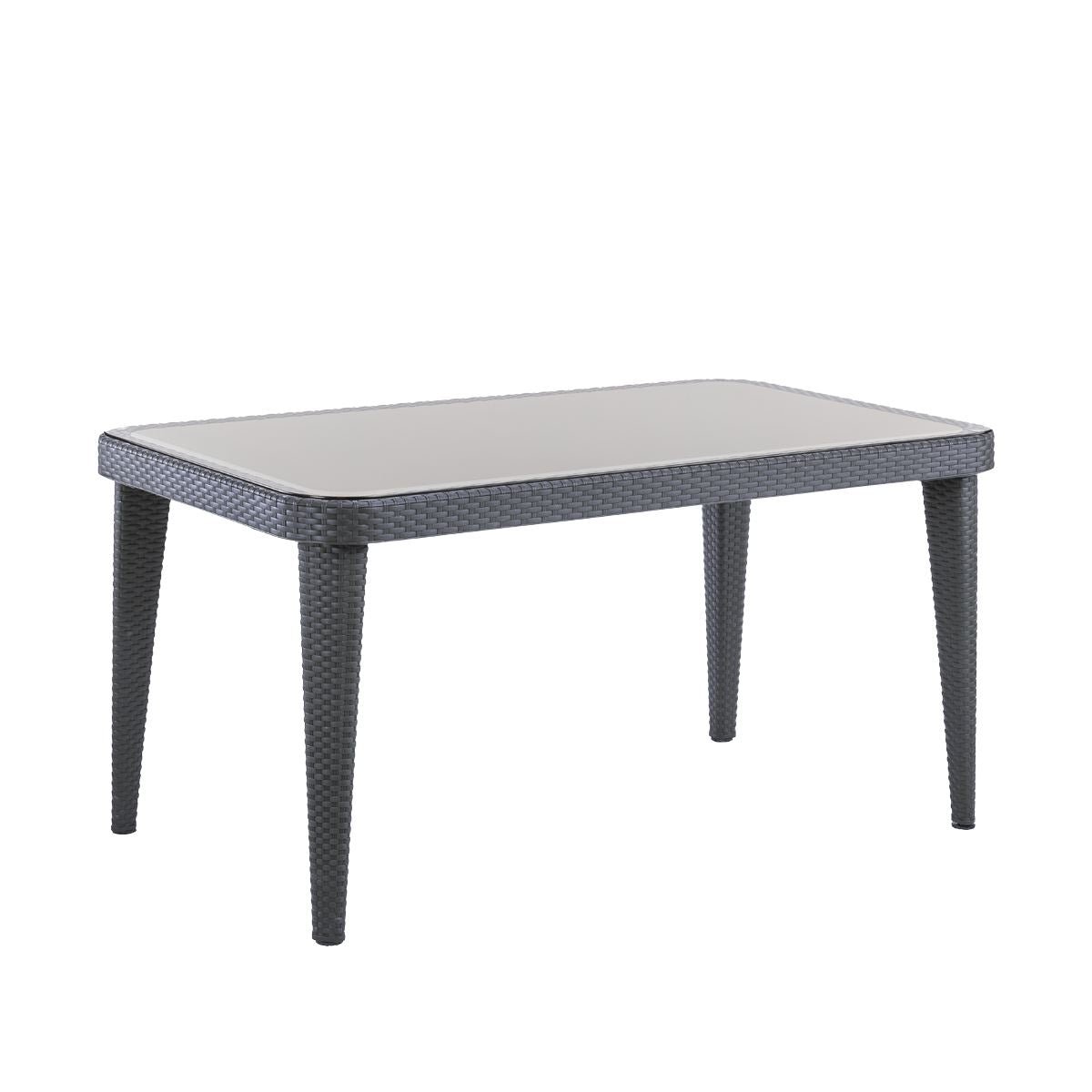 Sealey Dellonda Outdoor Dining Table Weather Resistant Body Glass Table 90x150cm DG209