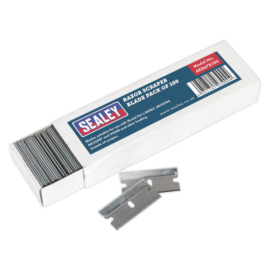 Sealey Razor Scraper Blade Pack of 100 AK867B100