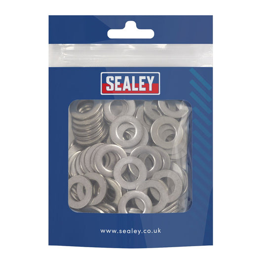 Sealey Stainless Steel Flat Washer DIN 125 - M10 A2 - Pack of 100 SSW10