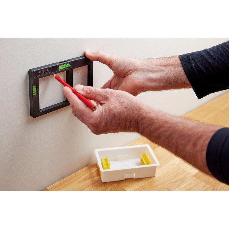 Draper 63955 SBT Electrical Plug Socket Back Box Template Cutter Cutting Level