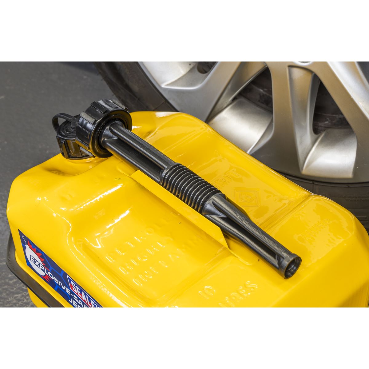 Sealey Explosive-Safe Jerry Can 10L - Yellow JC10RY