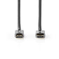 Nedis 3m HDMI Connector to HDMI Connector Gun Metal Grey Braided Cable - CVTB34000GY30