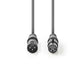 Nedis Digital DMX Cable 110 Ohm XLR 3-Pin Male to XLR 3-Pin Female 5m Grey - COTH15012GY50