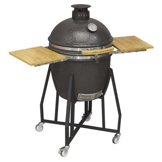 Sealey Dellonda Deluxe 22"(56cm) Ceramic Kamado Style BBQ Grill/Oven/Smoker, Supplied with Wheeled Stand DG159