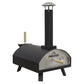 Dellonda Portable Wood-Fired 14" Pizza & Smoking Oven - Black/Stainless Steel DG10
