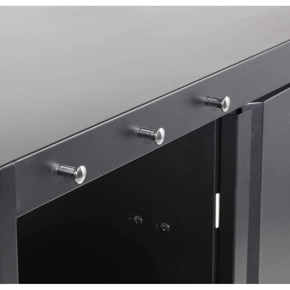 Dellonda BBQ/Plancha Workstation Trolley/Cupboard/Extension Table/Utensil Hooks