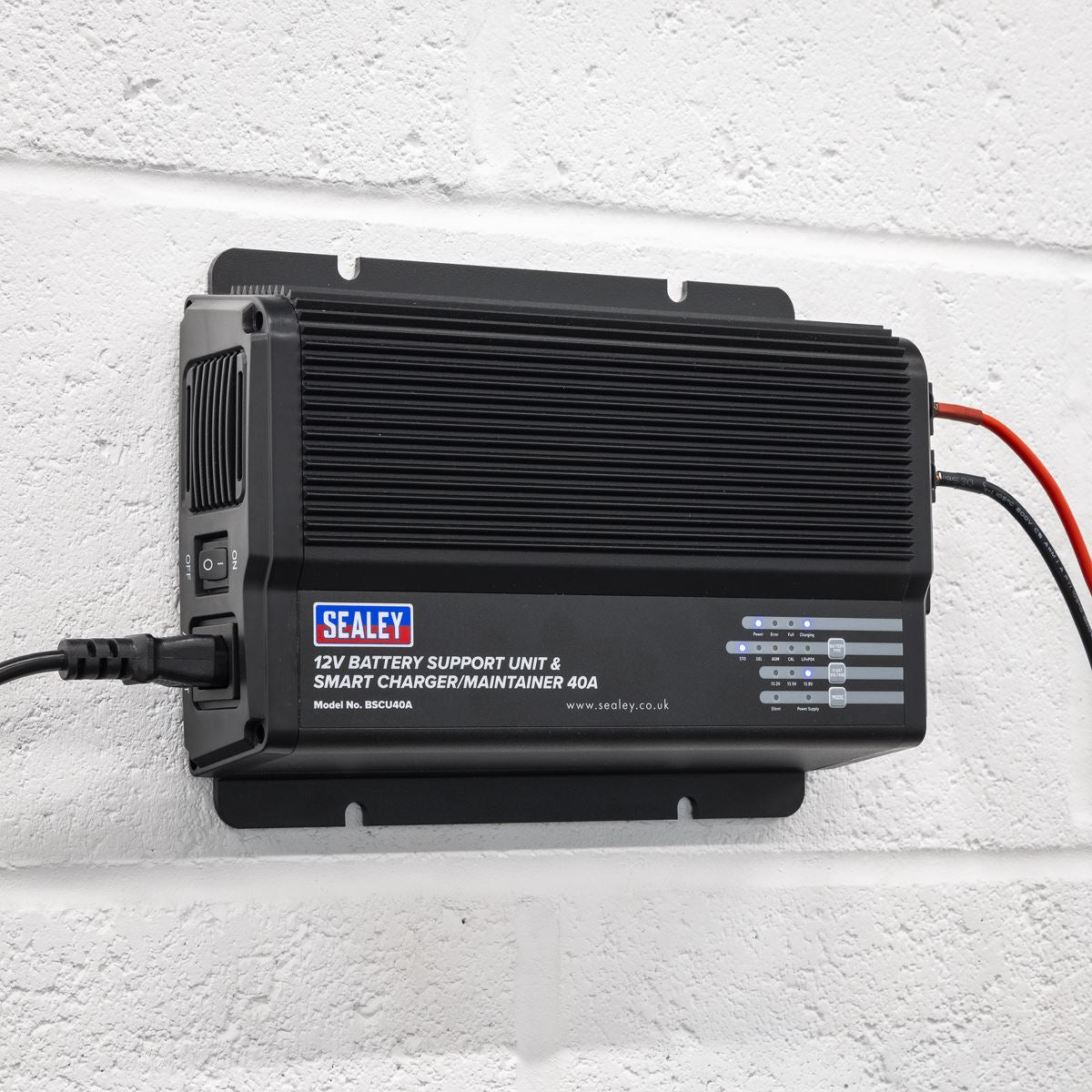 Sealey 12V Battery Support Unit & Smart Charger/Maintainer 40A BSCU40A