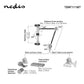 Nedis Tablet and Smartphone Mount Foldable Arm 4 to 12" Full Motion - TDMT111WT