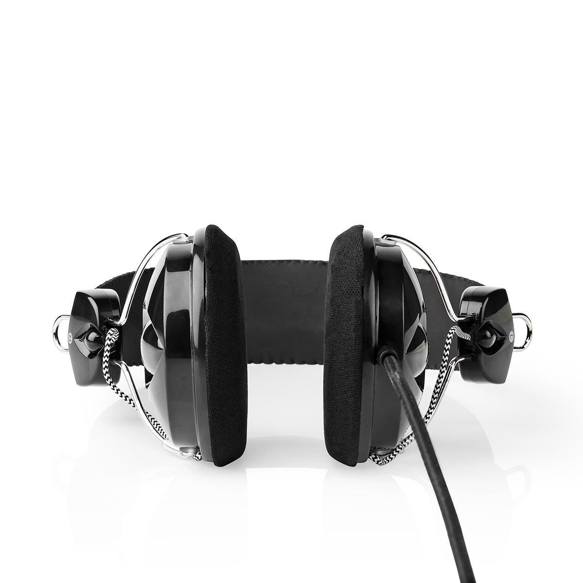 Nedis Wired Headphones 1.1m Round Cable On-Ear Lightweight Black - HPWD1104BK