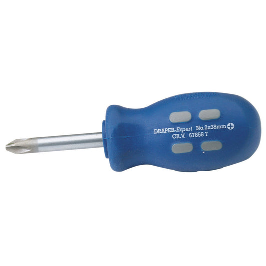Draper Cross Slot Mechanics Screwdriver (38mm x No 2) Sold Loose - 67858