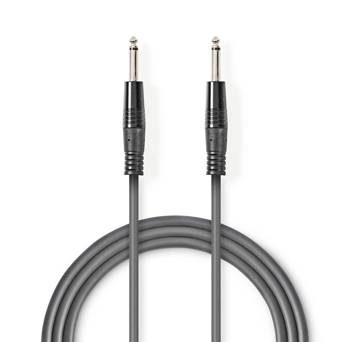 Nedis Unbalanced Audio Cable 6.35mm Male to 6.35mm Male 1.5m Grey COTH23000GY15