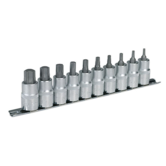 Sealey TRX-Star* Socket Bit Set 10pc 1/2"Sq Drive AK6208