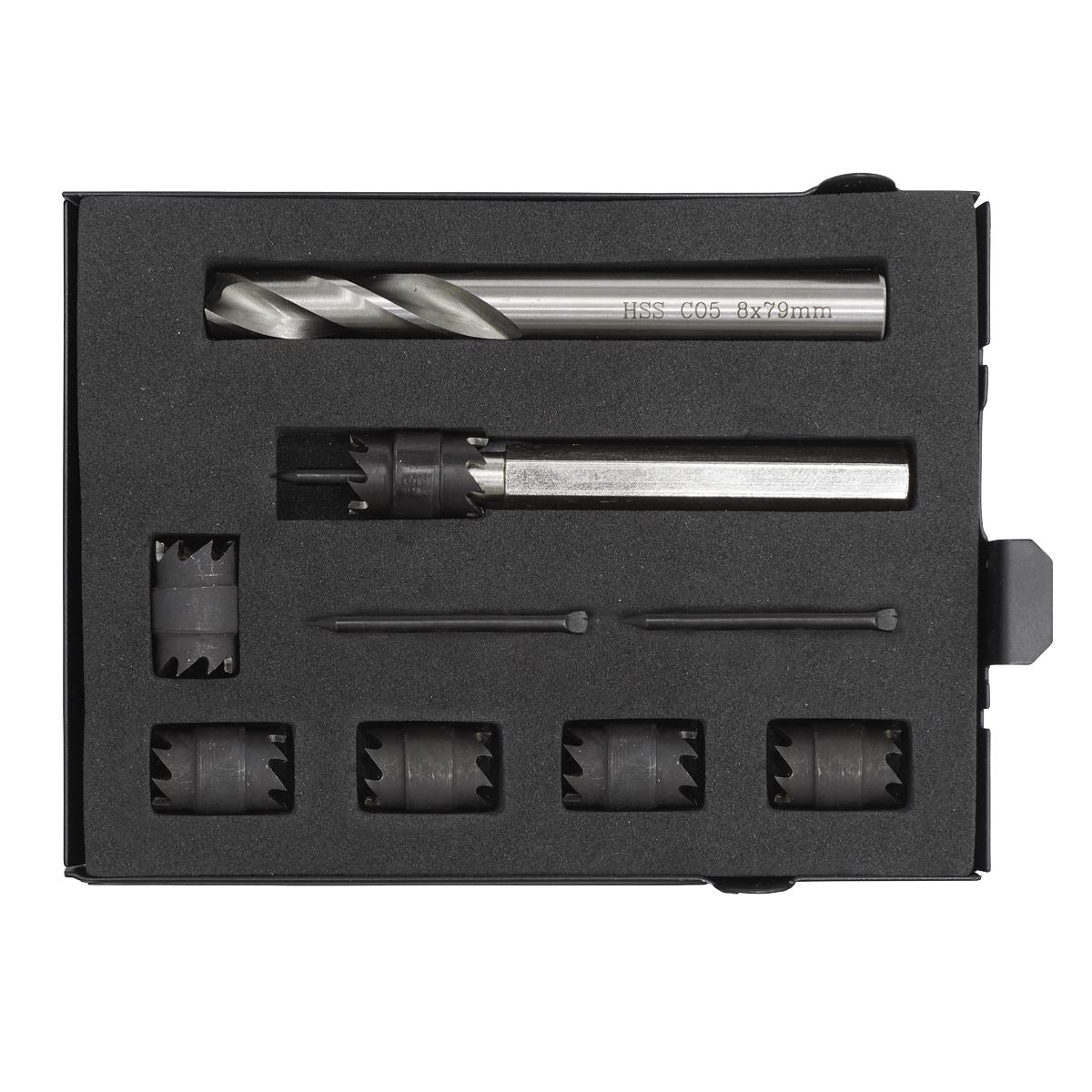 Sealey Spot Weld Cutter & Drill Bit Set 9pc 10mm AK4730