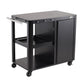 Dellonda BBQ/Plancha Workstation Trolley/Cupboard/Extension Table/Utensil Hooks