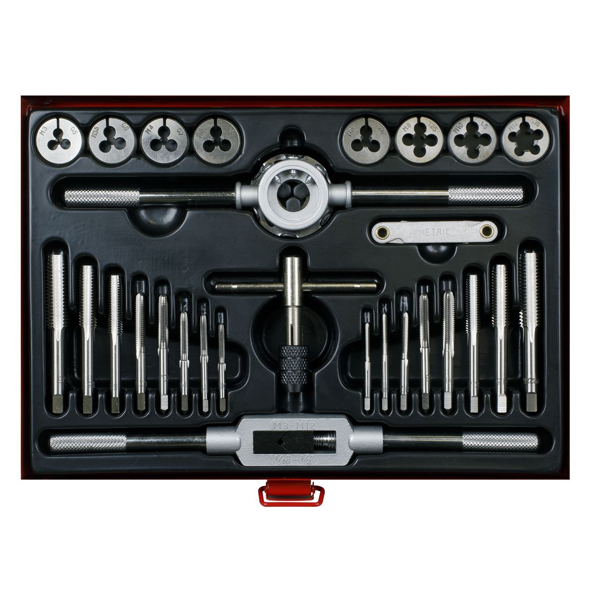 Sealey Tap & Die Set 28pc Split Dies Metric AK3028