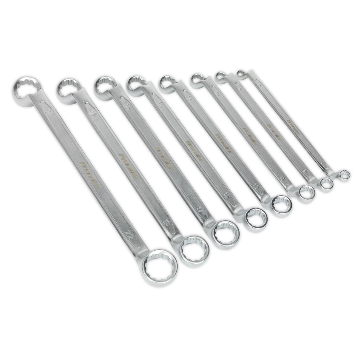 Sealey Offset Double End Ring Spanner Set 8pc Metric AK6327