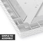 Sealey Dining Table Weather Resistant, Glass Top 80x80cm White DG208