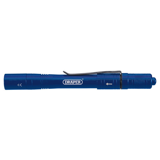 Draper 70428 1W LED Rechargeable Penlight With 3 Light Modes Li-ion Battery