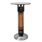 Dellonda Bistro Table with 1600W Heater, 95cm, Black/Stainless Steel DG63