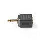Nedis Stereo Audio Adapter 3.5mm Male to 2x 3.5mm Female 10 pieces Black - CAGP22945BKG